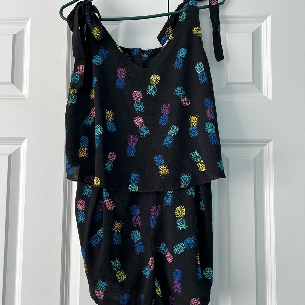 Colorful Pineapple Print Romper
